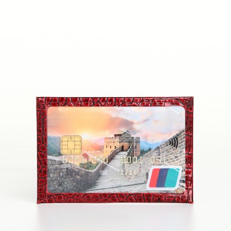 Cardholder, Textura, Burgundy Color-2