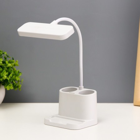 Table lamp touch lamp "Artes" LED 5W USB AKB White 14x10x37 cm Risalux