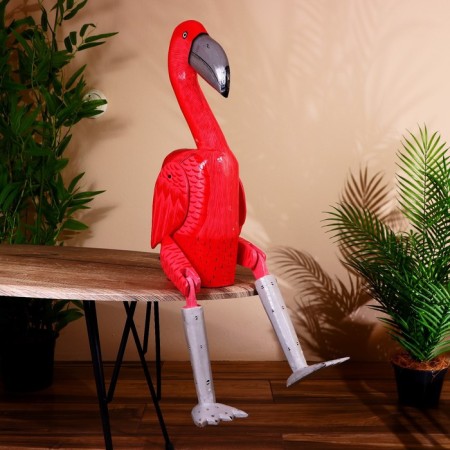 Souvenir "Flamingo" hanging paws, wood 70 cm