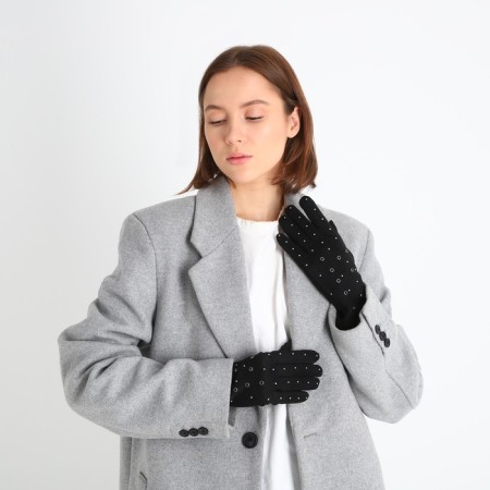 Gloves are female, dimensionless, without insulation, black color-3