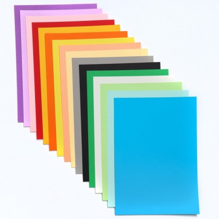 Cardboard Color, A4, 16 sheets, 16 colors, non -unilateral, bilateral, in the folder, 180 g/m², gravity farz-1