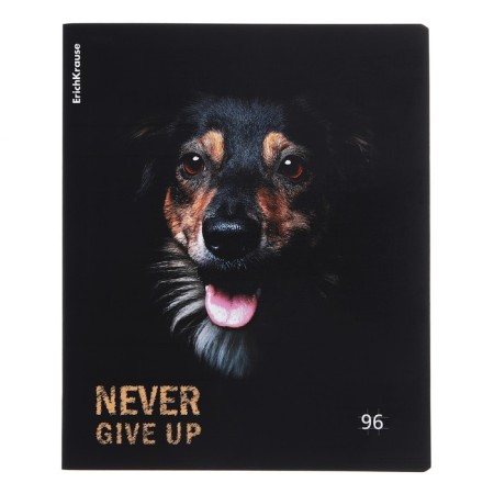 A notebook of 96 sheets in the Erichkrause "Dog", matte lamination, an offset block 100%, mix-6