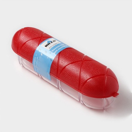 Ricco sausage container 25.8 × 7 × 7 cm, red color-3