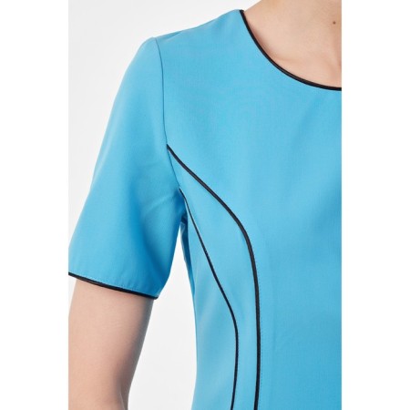 Women's dress, size 44, blue color-3