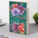 Postcard "Happy Anniversary!" Congrev, embossing, turquoise background, flowers, 25x19.4 cm