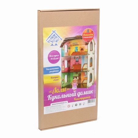 Wooden house with colored wallpaper "Loli"-6