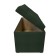 Puff with a lid and weight, 800 × 400 × 420 mm, Velur Dream, Forest color