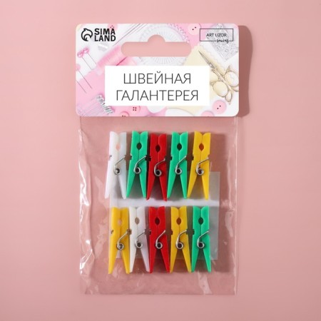 Brongs for sewing, 3 × 0.5 × 0.3 cm, 10 pcs, color colorful-6
