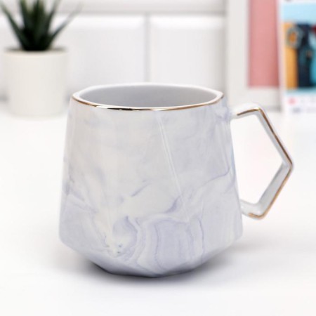 Ceramic “Queen” mug, 350 ml, gray color-3