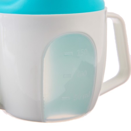 Drunker - a cup 2 in 1 children's training, solid nose, 150 ml., With handles, blue color-3
