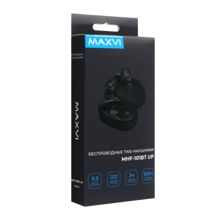 Maxvi Maxvi Maxvi MaxVi-101bt Up, TWS, vacuum, microphone, BT 5.3, 200 mAh, black-7
