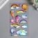 Sticker plastic holography "Cosmos" mix 23x11 cm
