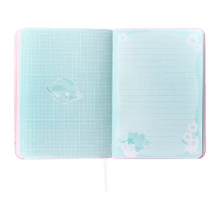Notebook A6, Devente Cat Paws, 192 sheets, hard cover, artificial skin with foam rubber, 70g/m2, mix-12