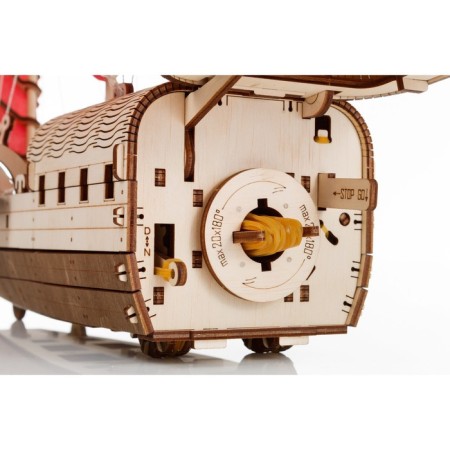 A prefabricated model of wood “Ship with sails. Junk"-9