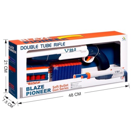 Blaster "double -barreled", shoots soft bullets-6