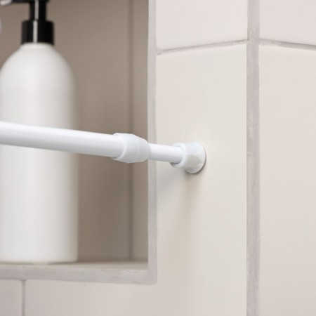 Universal cornice, sliding 30-50 cm, white color-4