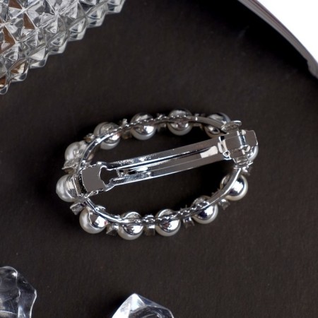 Halfish hair clip "Laurence" oval, 6 cm-1
