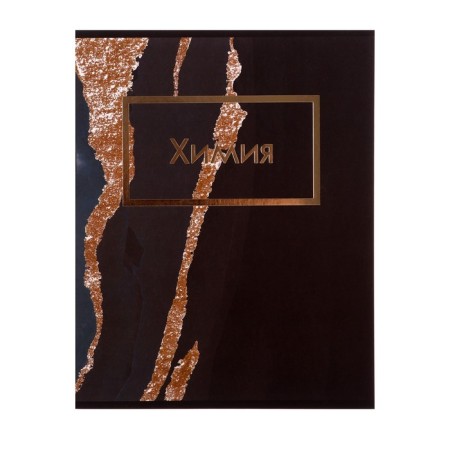 Subject Calligrata Top "Dark Marble", 48 sheets in a chemistry cage, with reference material, cover coated cardboard, Soft-Touch coating with gold foil, offset block