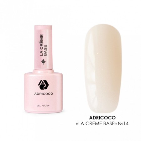The camouflage base Adricoco La Creme Base, with Shimmer, No. 14 light beige, 10 ml
