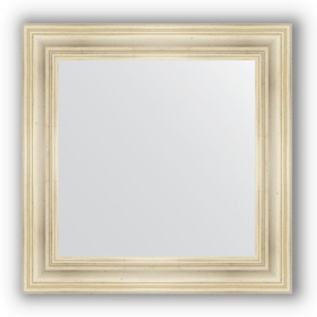 Mirror in the baguette frame - poisoned silver 99 mm, 72 x 72 cm, evoForm