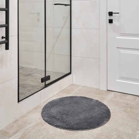 Magma soft rug. Moroshka, for a bathroom 70x70 cm, gray color