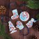 A set of Christmas tree toys "Winter Berry", 5 pcs.