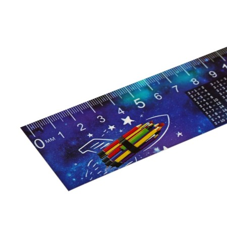 Line-stroke plastic 20 cm zl-20 table of multiplication "Pencil missile" flexible-2