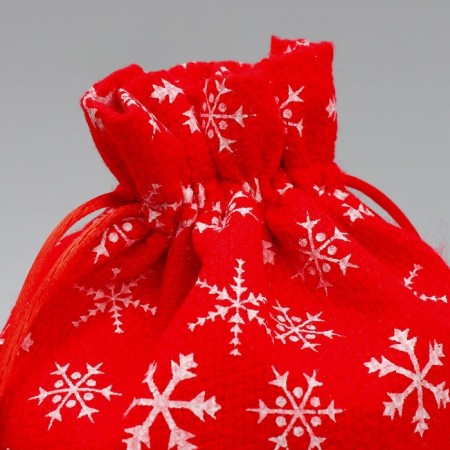 Bag gift canvas "Snowflake Parade", 16 x 24 cm +/- 1.5 cm, New Year-3