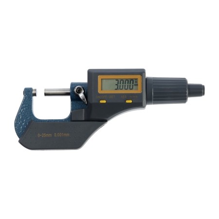 Micrometer electronic tundra, metal, range 0-25 mm, measurement step 0.001 mm-4
