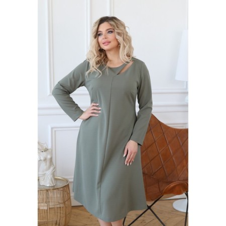 Women's dress, size 62, khaki color-10