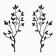Decoration wall for the interior, panel on the wall of wood "branches", 38 x 17 cm