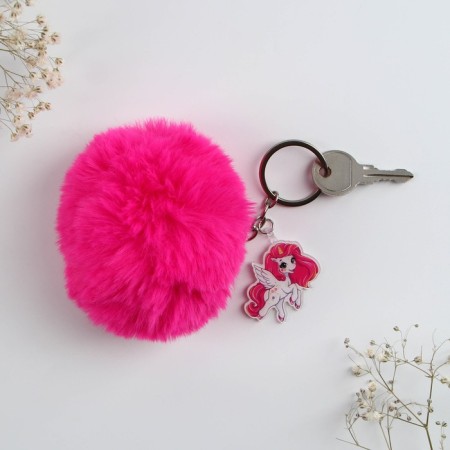 A keychain fluffy "be bright", 9 x 10 cm.-3