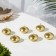 Set of candles "Oval", 6 pieces, golden, 4 × 2cm