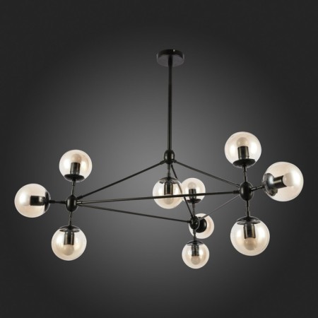 Ceiling EVOLUCE lamp. Sle154903-10. Lacotta. 10x40 watts, E27, 100x100x120 cm, black color-4