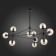 Ceiling EVOLUCE lamp. Sle154903-10. Lacotta. 10x40 watts, E27, 100x100x120 cm, black color