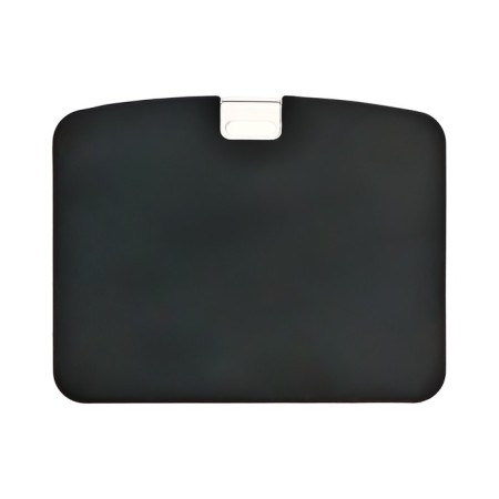 Badge horizontal, external 100 x 79 mm, internal 85x54 mm, silicone, black-1