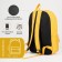 Youth backpack on lightning from textiles, 2 pockets, yellow color