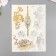 Tattoo on the body gold/silver "Flowers" 21x15 cm