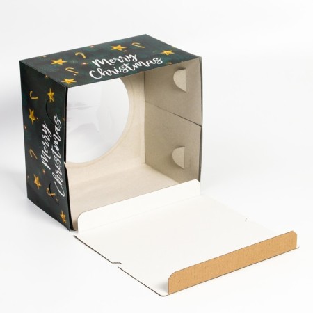 Confectionery packaging with the window "Merry Christmas", 30 x 30 x 19 cm-6