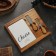 Set for supplying cheese "Marble", 2 knives, square board, acacia