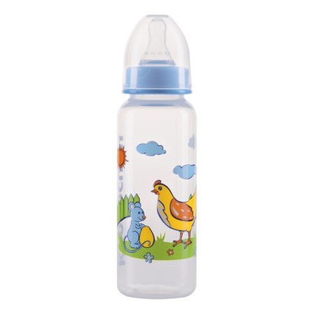 A bottle with silicone nipple milk, 250 ml, mix-15