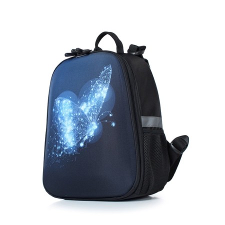 School backpack, synthetic fabric, 300x370x170 cm, black