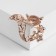 Fox brooch in flowers, white color in gold