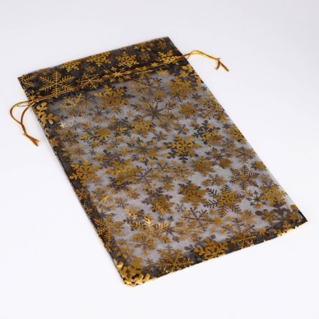 Bag Gift Organza "Gold", 16 x 24 cm +/- 1.5 cm, New Year-2