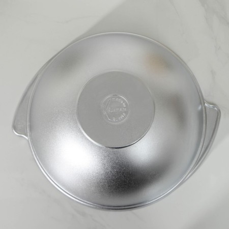 Cauldron, 4.5 l, aluminum lid, alloy handles, silver color-2