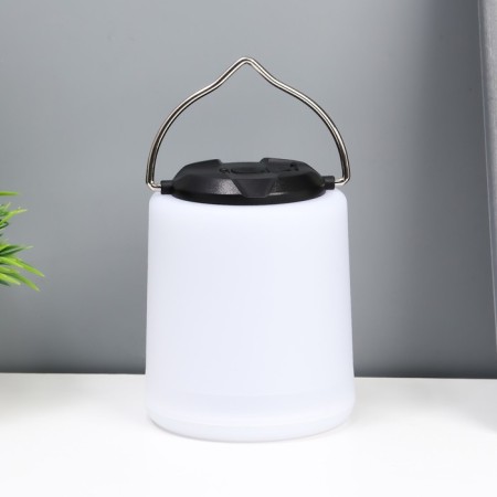 Fulls nightlight LED 4W USB AKB IP65 white-black 7.8x7.8x9.5 cm Risalux