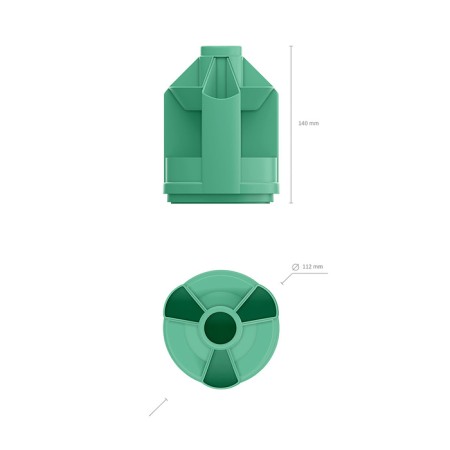 Organizer stand for the Erichkrause "Mini Desk Powder", rotating, without filling, olive-1