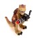 The dinosaur radio-controlled T-Rex, shoots missiles, works from batteries, brown color