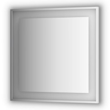 Mirror in a baguette frame with a built-in LED-lighter 26.5 W, 90x90 cm, EvoForm