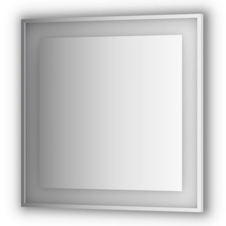 Mirror in a baguette frame with a built-in LED-lighter 26.5 W, 90x90 cm, EvoForm